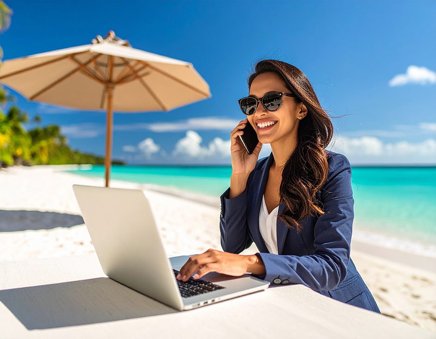 Woman on beach